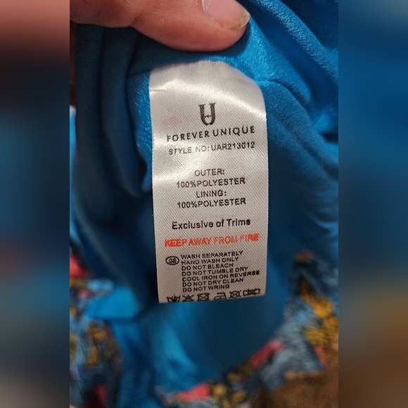 FOREVER UNIQUE Brighter Than the Sun Maxi Dress In Blue Floral. Size 10 NWT - Picture 8 of 16